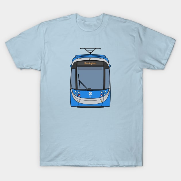 West Midlands Tram (Blue) T-Shirt by charlie-care